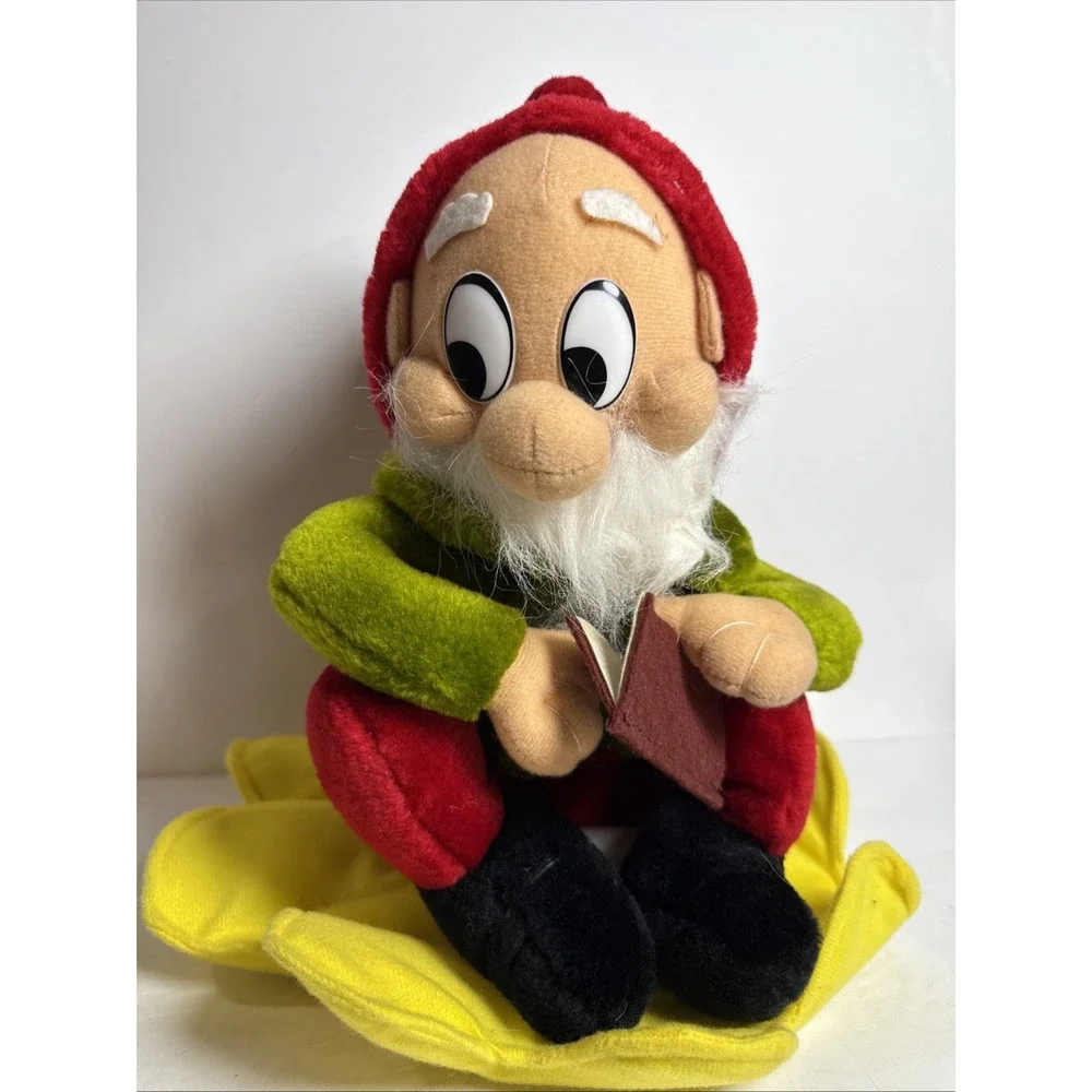 Dwarf Plush Reading Joda Toys red hat sitting 12x9 In